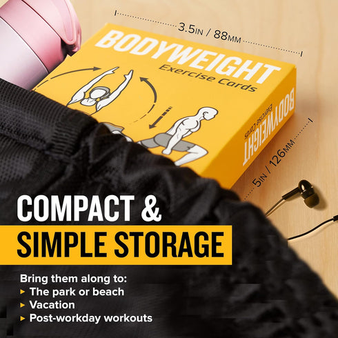 NewMe Fitness Bodyweight Workout Cards, Instructional Fitness Deck for Home or Gym