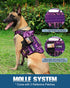 Tactical Dog Harness - PETNANNY Service Dog Vest for Large Breed, MOLLE Work Dog Vest with Handle (Purple Camo, L)