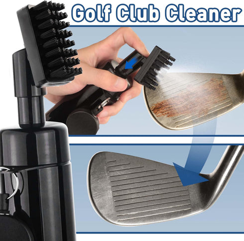 Golf Club Cleaner Brush with Spray Bottle, 5 Ounce Water Capacity, Essential Golf Accessories for Men