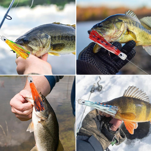 6PCS Lures,6inch/9inch Saltwater Trolling Soft Squid Skirts Lure for Marlin Tuna Mahi Dolphin Durado Wahoo Trolling