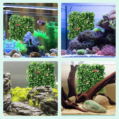 Swirge 2 1010" Hermit Crab Climbing Wall Toys, Pcs Faux Grass Mat Climbing Wall for Reptile Tank, Gecko and Lizard
