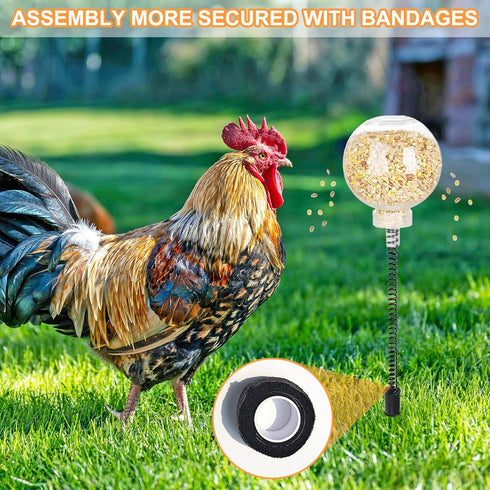2 Pack Chicken Pecking Toys, Slow Feed Release Feeder Ball for Your Flock, Chicken Coop Enrichment & Boredom Toys