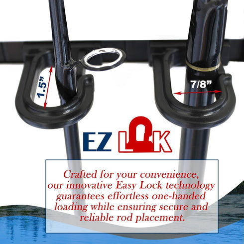 Rush Creek Creations Fishing Rod Holder for 10 Rods - Vertical/Horizontal Rack for Garage Organization