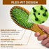 TAKAVU Two-Sided Dog Cat Grooming Brush - Multi-purpose Pet Brush for Loose Hair, Dirt, and Healthy Coat
