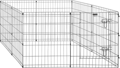 Pet Trex 24" Exercise Playpen for Dogs, Eight 24" x 30" High Panels with Gate