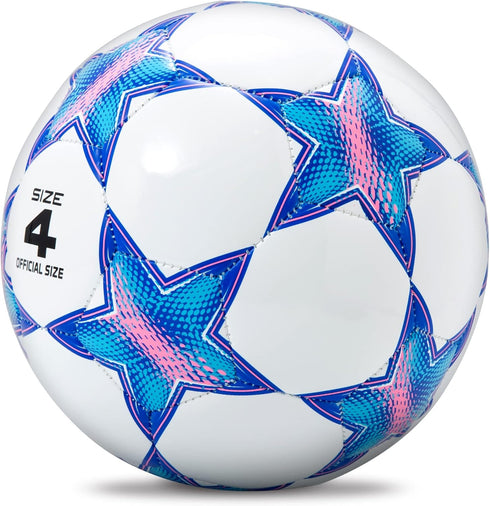 1.5& 3 4 5 Runleaps Soccer Ball Size Size & Size & Size for Kids and Adult, Ball Toys with Star Pattern Official Size