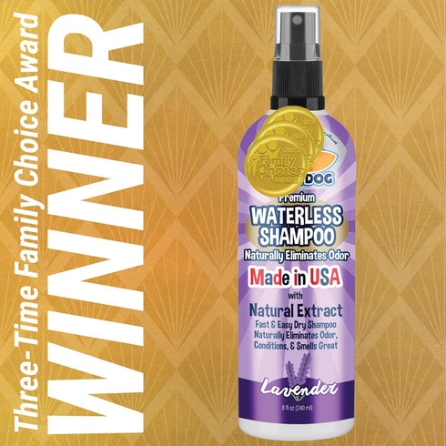Bodhi Dog Waterless Shampoo - Natural Dry Shampoo for Dogs & Cats - Lavender (8 Fl Oz) - No Rinse Required