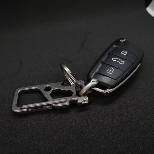 ResafeLy Keyring,Backpack Titanium Carabiner Clip for Keys,Multifunctional EDC Keychain with Accessory