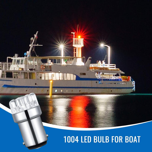Honoson 4 Pieces LED 90 Bulb 1004 Marine Replacement Bulb for Boat Navigation Lights, DC 12v