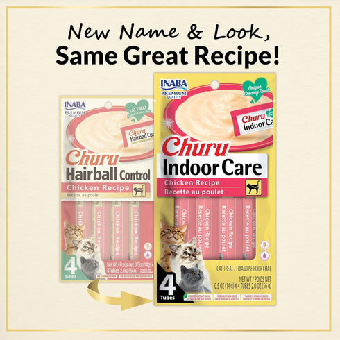 0.5 24 (4 Pack), 2 Pack INABA Churu for Cats, Functional, Creamy Lickable Pure Cat Treat for Indoor Care and Hairball