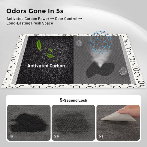 28"x34" 50 Counts 1 ZOMISIA Charcoal Puppy Pee Pads for Dogs Extra Large, + Extra Health Monitoring Pad - XL Dog Potty