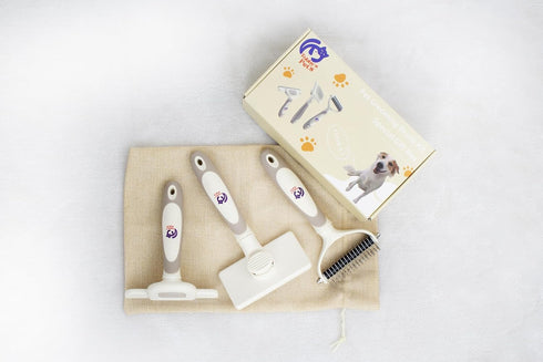 Tobby's Pet's Tobbys Pets Pet Grooming Kit 3-Piece Dog & Cat Brush Set with