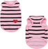 Queenmore Dogs Cats Cotton Vest, Striped T-Shirt, Soft Cool Sleeveless Vests for Small Medium and Large Dogs & Cats