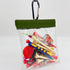Golf Tees Pouch Bag with Clip, Clear Transparent Pocket for Accessories & Valuables | 15 Bamboo Tees Included (Green)