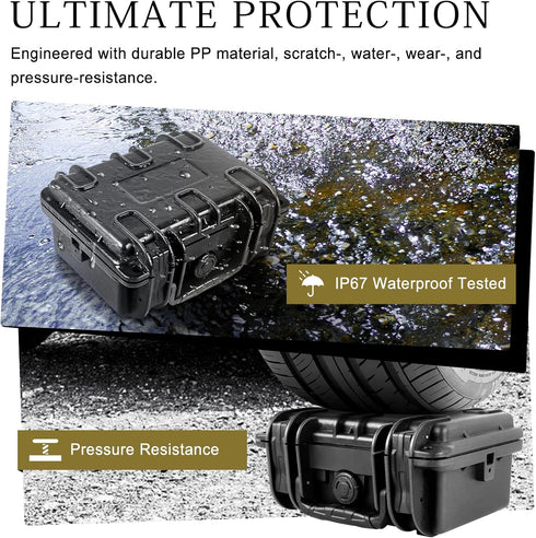 FUNANASUN 192 Round Ammo Storage Box, Waterproof 9mm Ammo Case, Locking Storage Case for Range Day and Outdoor Adventure