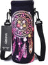 AMARY 1000ML Neoprene Water Bottle Carrier Bag with Adjustable Shoulder Strap,Insulated Water