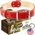 ADITYNA Heavy-Duty Premium Leather Dog Collar for Extra-Large Dogs - Padded Soft Genuine Leather