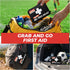 M2 150 BASICS Compact First Aid Kit, Pieces, Portable Emergency Kit with Carry Bag and Carabiner for Travel, Car