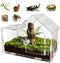 GTSEEMUU Acrylic Jumping Spider Enclosure with Magnetic Lock Clear Ventilated Terrarium Box for