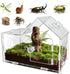 GTSEEMUU Acrylic Jumping Spider Enclosure with Magnetic Lock Clear Ventilated Terrarium Box for