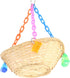 1914 Bonka Bird Toys Basket Swing - Colorful Bamboo Chew Swing for Parrots, Quaker, Parrotlet, Budgie