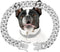 Dog Chain Collar, Silver Dog Necklace Diamond Cuban Link 13mm Wide Metal Pet Collar for Large Medium Small Dogs