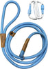 Ultra Reflective Premium Dog Slip Leash, 6 Foot Mountain Climbing Rope, Great for Training Strong Pullers (Woof Blue