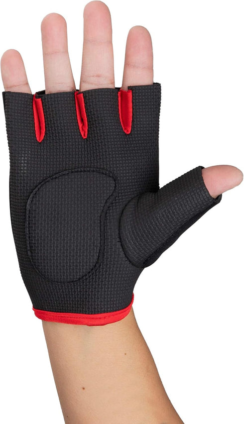 Set, Mind Reader Workout Glove Open Finger, Wrist Support for Men and Women, Textured Non-Slip Grip for Sports, Lifting