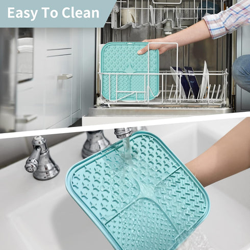 Coomazy Lick Mat for Dog and Cat, Slow Feeder & Non-Slip Design, Boredom and Anxiety Reducer, Suitable for Food