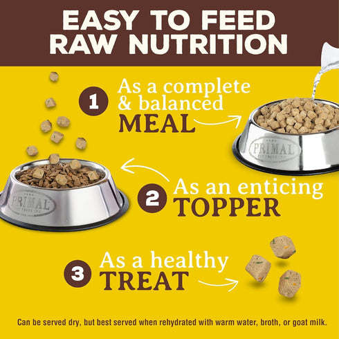 Primal Puppy Freeze Dried Dog Food, Complete & Balanced Meal, Grain Free, High Protein Raw Dog Food (7 oz)