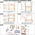 3-Tier Hamiledyi Natural Wood Bird Playground - Large Perch Stand with Exercise Platforms Durable Activity Gym