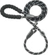 iYoShop 6 FT Durable Slip Lead Dog Leash - Padded Handle, Highly Reflective Threads, Medium/Large, Black