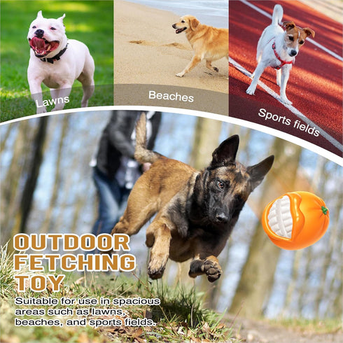 Dog Squeak Chew Toys Tough Ball for Medium/Large Aggressive Chewers, Indestructible Training Fetch Toy