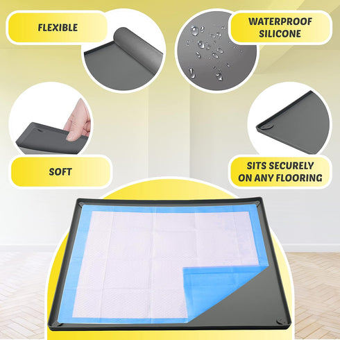 36 36 Inches, TidyFriend Pee Pad Holder Tray x Puppy Pad Holder, Easy to Clean and Store Pee Pad Holder for Dogs