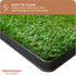 Downtown Pet Supply Dog Grass Pad with Tray, 16 x 20, Indoor and Outdoor Potty System with Synthetic Grass