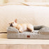 EHEYCIGA Orthopedic Dog Beds for Large Dogs, Waterproof Memory Foam with Sides, Grey