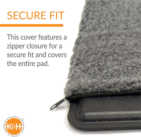 K&H Pet Products Extreme Weather Kitty Pad, Small, Gray Fleece, 18.5 X 12.5in