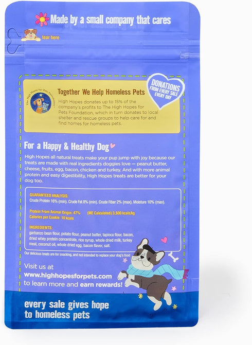 High Hopes Grain Free Turkey & Bacon Cookies - Every Sale Gives Hope to Homeless Pets