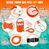 Water Rescue Throw Bag with 50FT Rope, High Visibility Emergency Rescue Rope for Kayaking