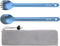 OUTXE Titanium Long Handle Spork and Spoon Set - 8.7-Inch Eco-Friendly Camping Spork