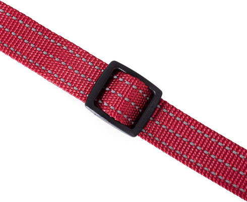 Mile High Life Dog Collar, Nylon Reflective Dog Collars, Light Weight Puppy Collars, Solid Red for Medium Dogs