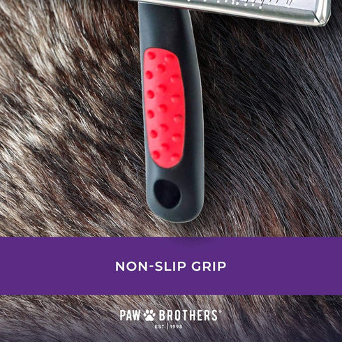 Ryan's Pet Supplies Paw Brothers Soft Flat Slicker Brush for Dogs, Professional Grade for Small Dogs, Gentle on Skin
