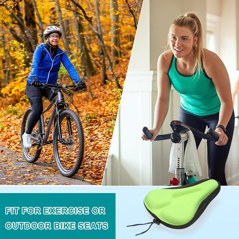 HARFINGTON Bike Seat Cover Bicycle Saddle Cushion with Large Comfortable Gel Padded Oversized Paddle for Men Women
