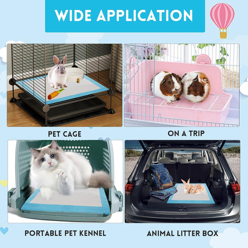100 Chinchillas Animals(18 13) kathson Pcs Rabbit Pee Pads,Bunny Pad Disposable Rabbits Diapers Super Absorbent Potty