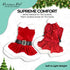 Parisian Pet Christmas Dress, Mrs. Santa Claus Dog Costume with Red Velvet Skirt for Large Dogs