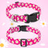 BiPawTi Floral Dog Collars for Large Dogs - Soft Cute Collars with Daisies Charms, Gift for Girls and Boys