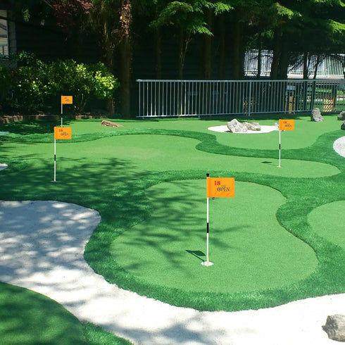 Golf Flagpole - Detachable Design with Ball Retrieval Base - Perfect for Backyard Practice Putting Green, Country Club,