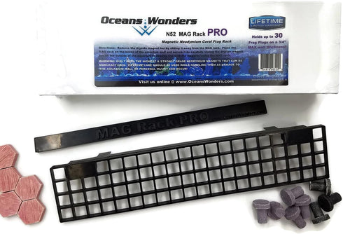 Oceans Wonders N52 Mag Rack Pro, Magnetic Coral Frag Rack Holds Up to 30 Frag Plugs