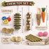 20 Chinchillas Grddaef PCS Bunny Chew Toys for Teeth, Natural Rabbit Toys Apple Wood Grass Timothy Sticks Chew
