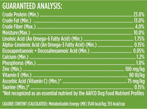 Premium Natural Dry Dog Food: Real Chicken & Veggies Recipe with Added Vitamins, 6 Pounds